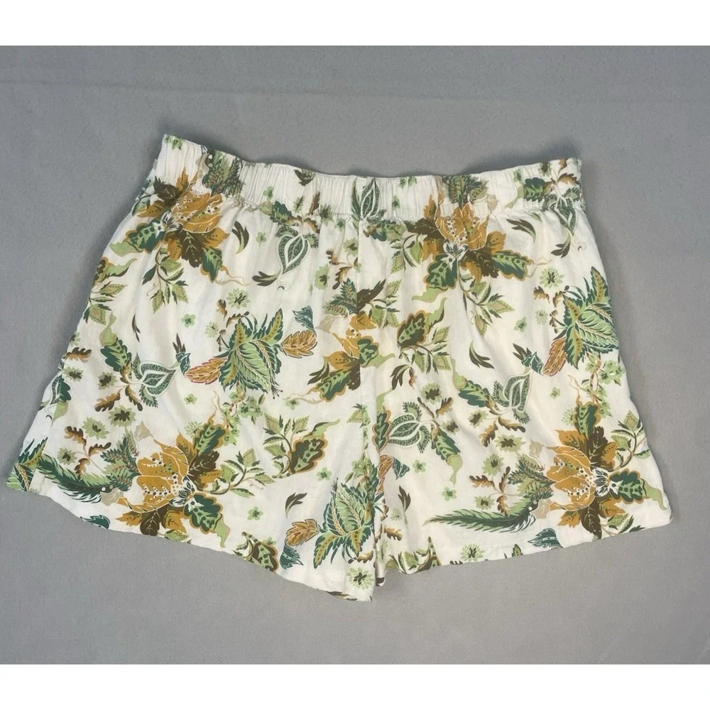 Philosophy Linen Blend Shorts Womens XL Pull-On Elastic Waist Pockets